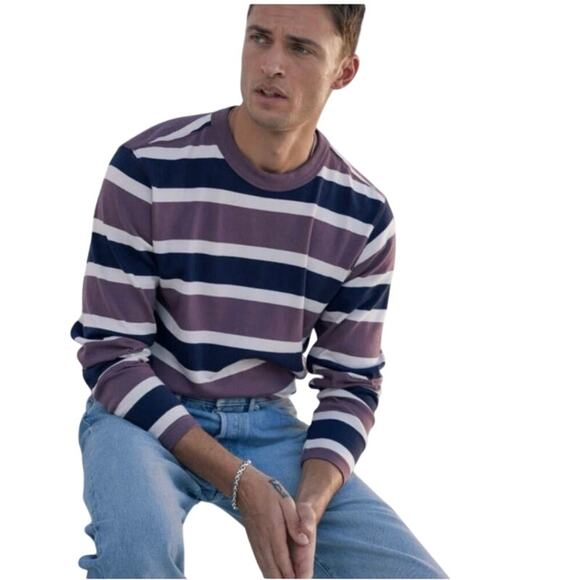 AYR The Heavy O Jump Stripe Prince Men's Heavy Knit Long Sleeve-Size XL - Picture 1 of 7